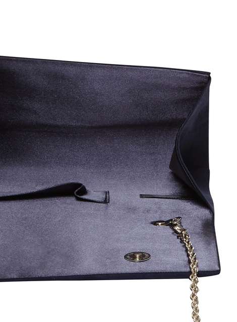 Navy Faux Suede Clutch